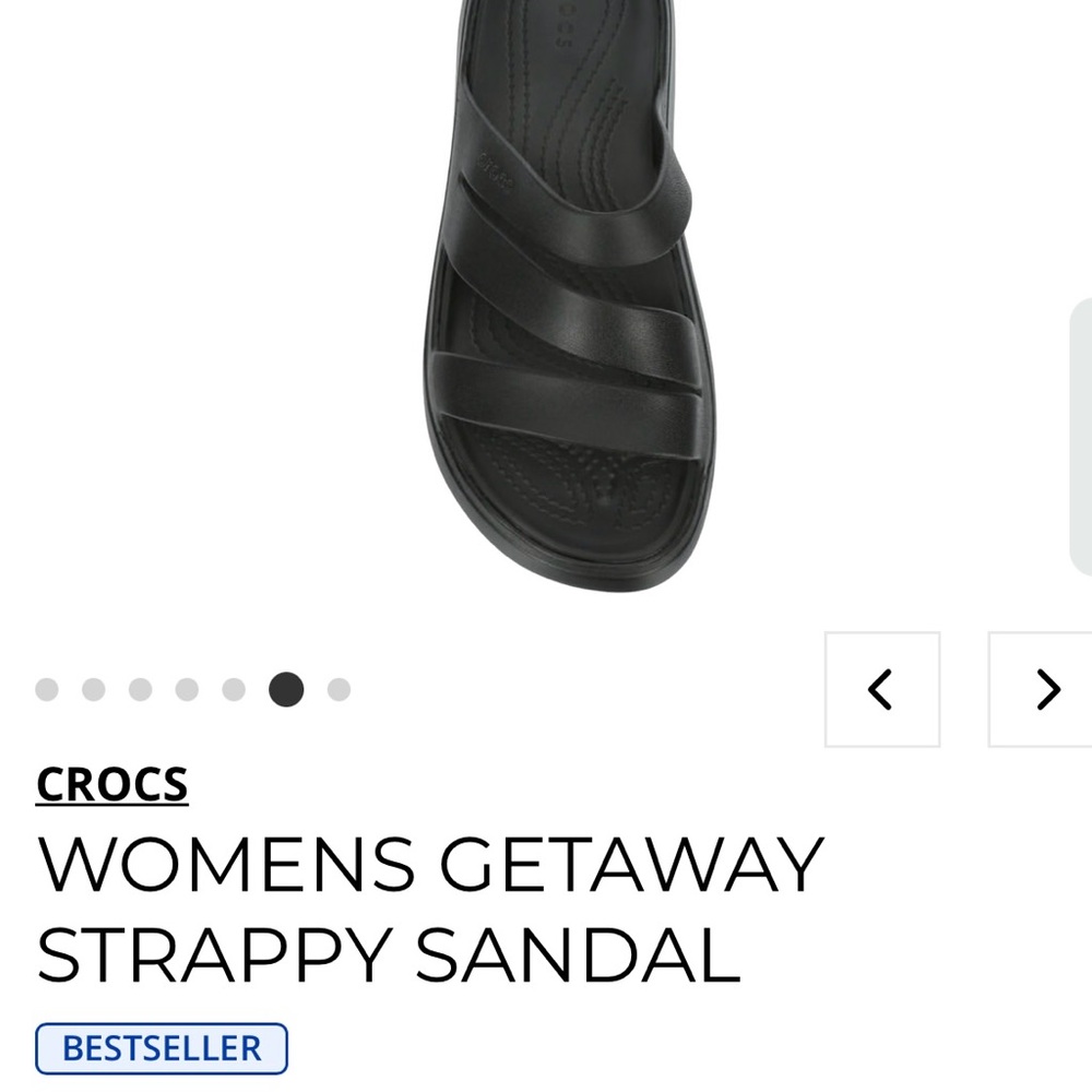 CROCS Women's Getaway Strappy Sandal in Black